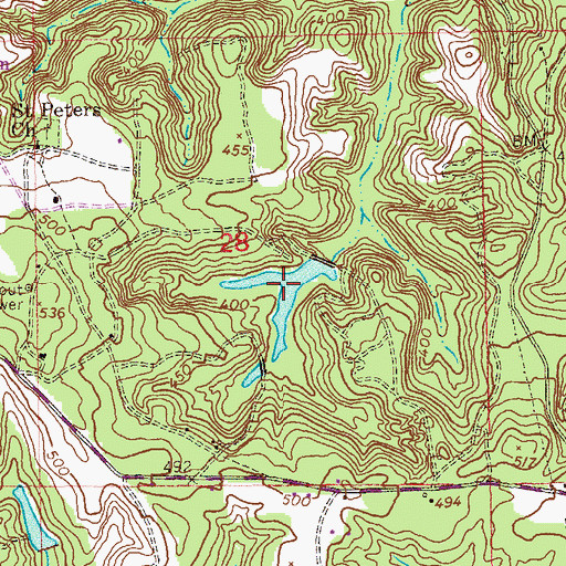 Topographic Map of Lake Lenora, AL