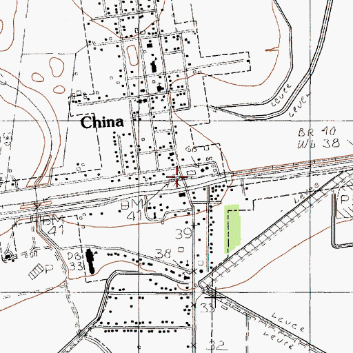Topographic Map of China, TX
