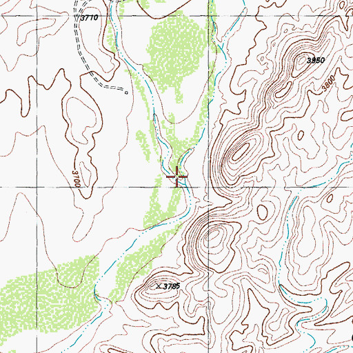 Topographic Map of China Draw, TX
