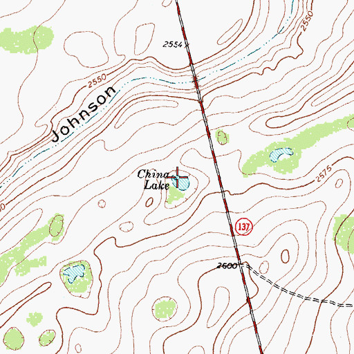 Topographic Map of China Lake, TX