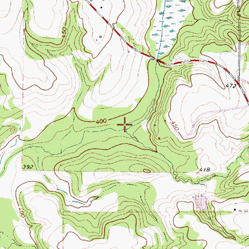 Topographic Map of Chinquapin Creek, TX