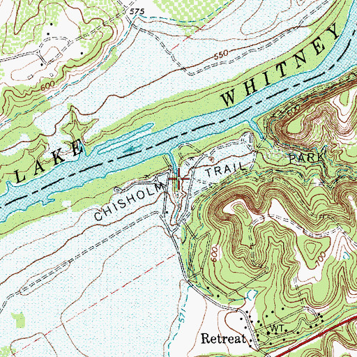 Topographic Map of Chisholm Trail Park, TX
