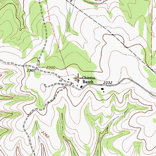 Topographic Map of Chittim Ranch, TX