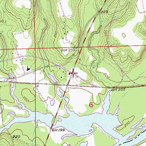 Topographic Map of Mahrt, AL