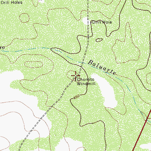 Topographic Map of Chorrito Windmill, TX