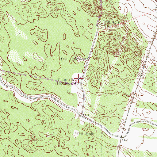 Topographic Map of Chorro Well, TX