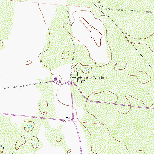 Topographic Map of Chorro Windmill, TX