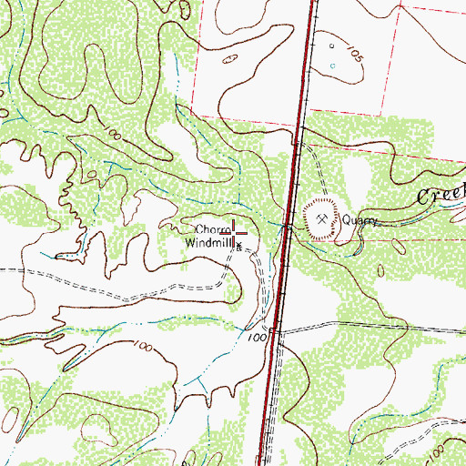 Topographic Map of Chorro Windmill, TX