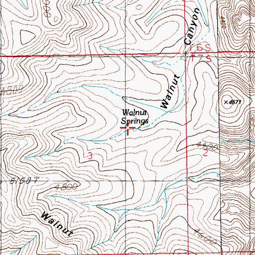 Topographic Map of Walnut Springs, AZ