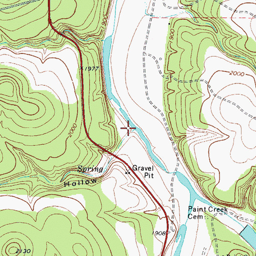 Topographic Map of Christmas Hollow, TX