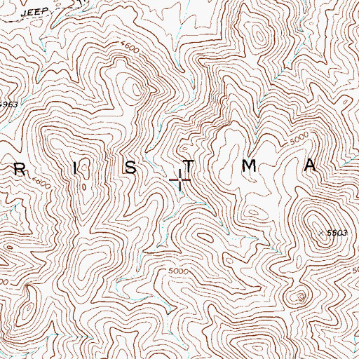 Topographic Map of Christmas Mountains, TX