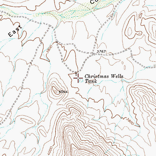 Topographic Map of Christmas Wells Tank, TX
