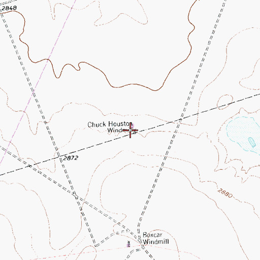 Topographic Map of Chuck Houston Windmill, TX