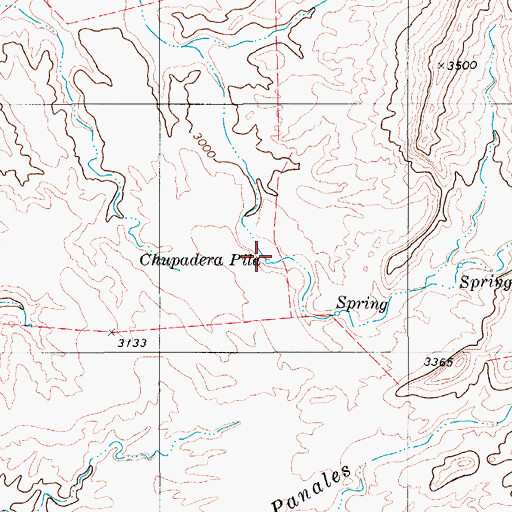 Topographic Map of Chupadera Pila, TX