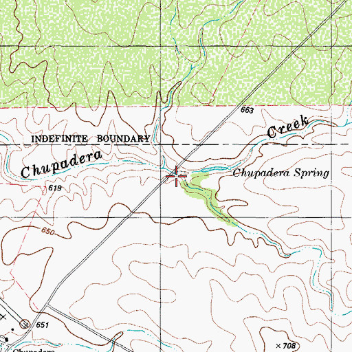 Topographic Map of Chupadera Spring, TX