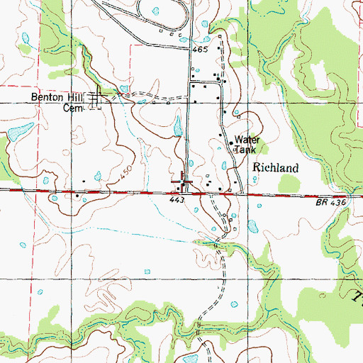 Topographic Map of Church of the Living God, TX