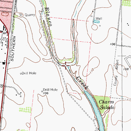 Topographic Map of Cibolo Creek, TX