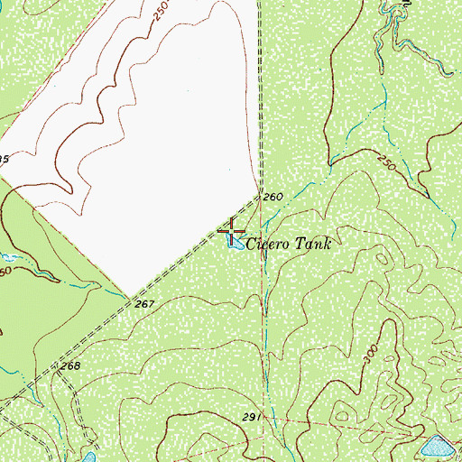 Topographic Map of Cicero Tank, TX