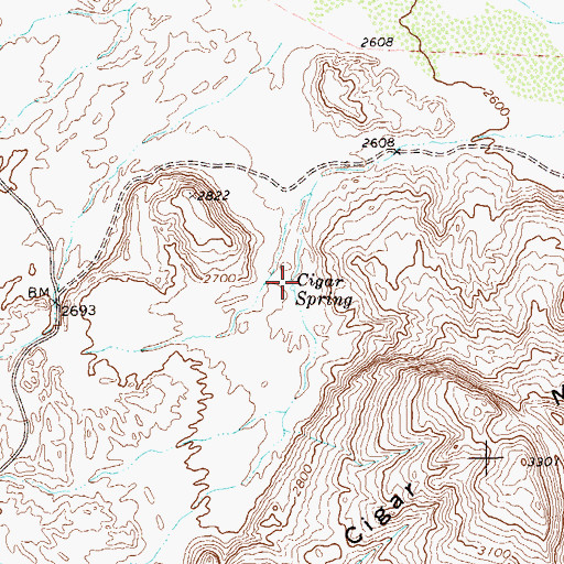 Topographic Map of Cigar Spring, TX