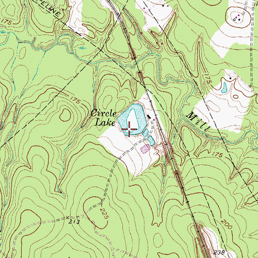 Topographic Map of Circle Lake, TX