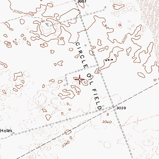 Topographic Map of Circle Oil Field, TX