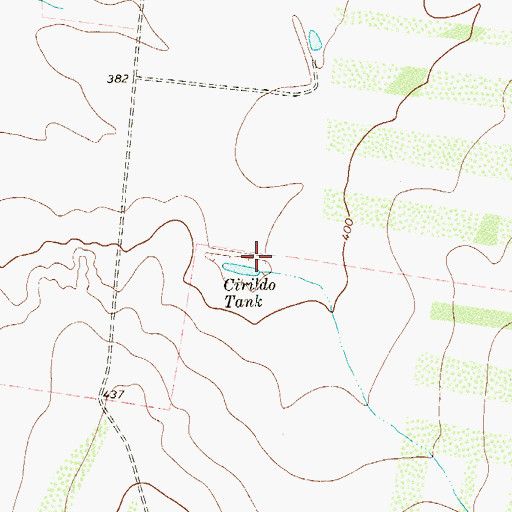 Topographic Map of Cirildo Tank, TX