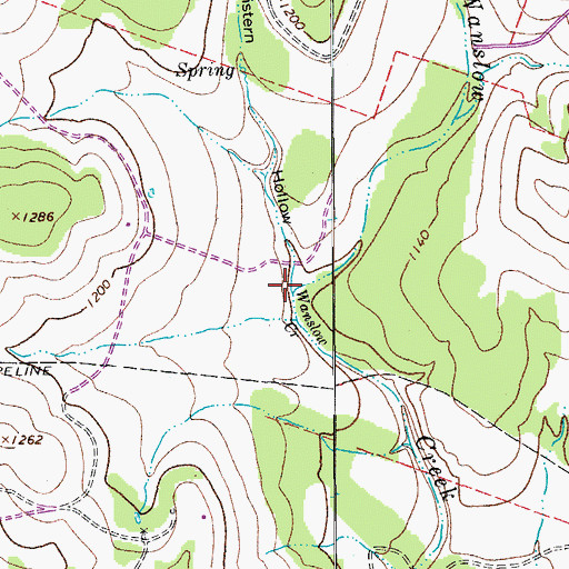 Topographic Map of Cistern Hollow, TX