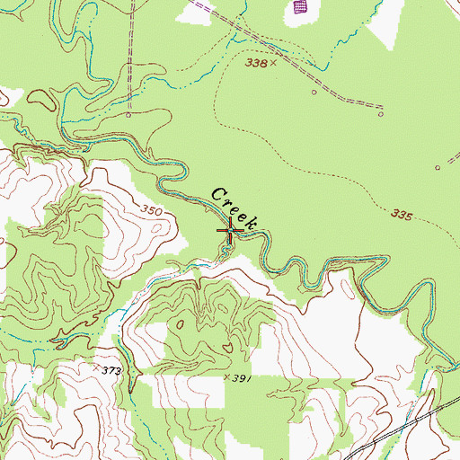 Topographic Map of Clark Branch, TX
