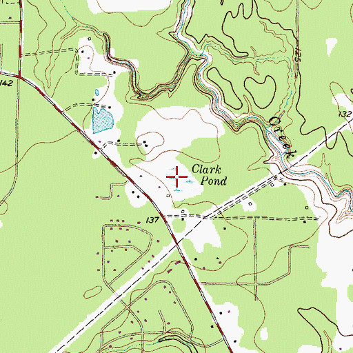 Topographic Map of Clark Pond, TX