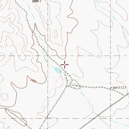 Topographic Map of Clark Ranch, TX