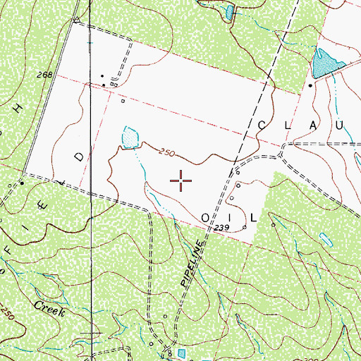 Topographic Map of Claunch Oil Field, TX