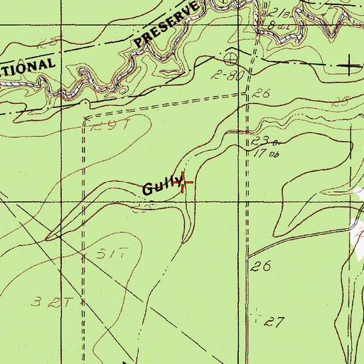 Topographic Map of Clay Gully, TX