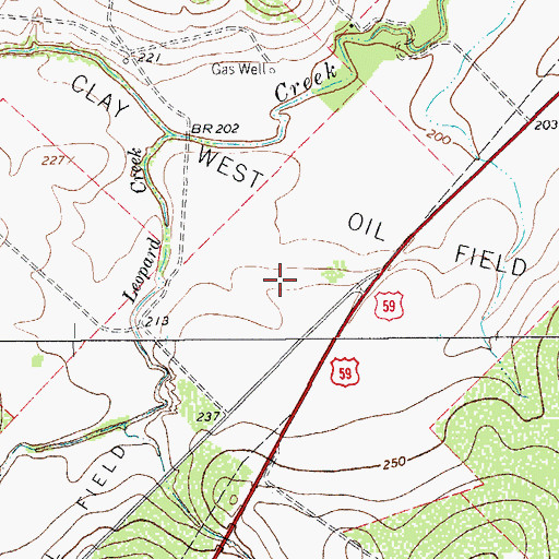 Topographic Map of Clay West Oil Field, TX