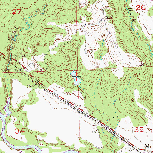 Topographic Map of Newsoms Pond, AL