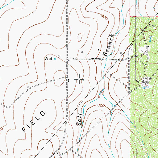 Topographic Map of Clayton Oil Field, TX