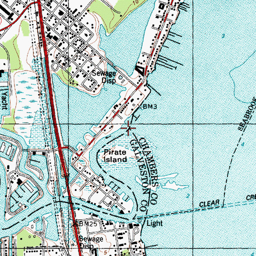 Topographic Map of Clear Creek, TX