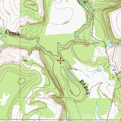 Topographic Map of Clear Creek, TX