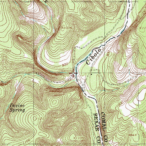 Topographic Map of Clear Fork, TX