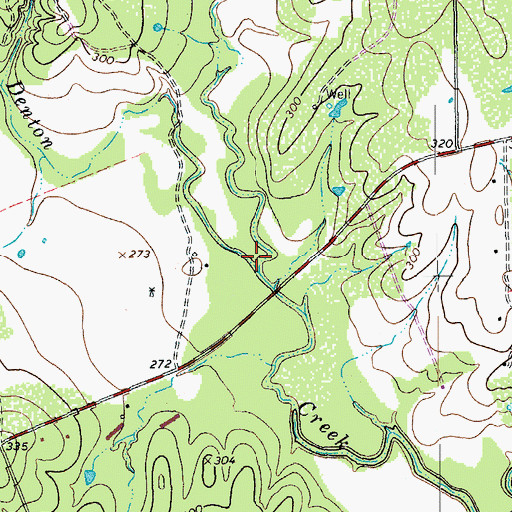 Topographic Map of Clear Fork Creek, TX