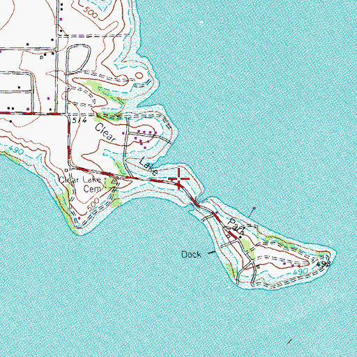 Topographic Map of Clear Lake Park, TX