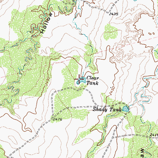 Topographic Map of Clear Tank, TX
