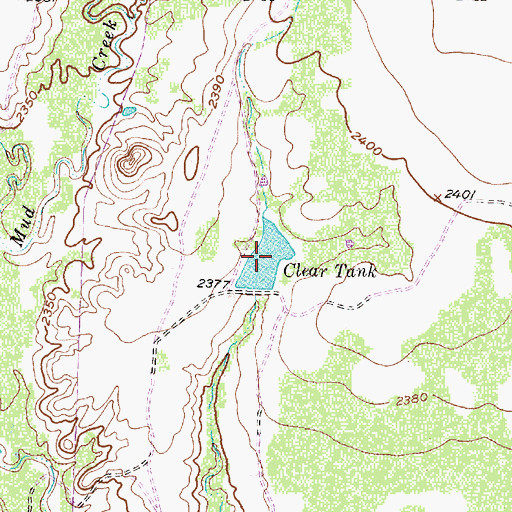 Topographic Map of Clear Tank, TX
