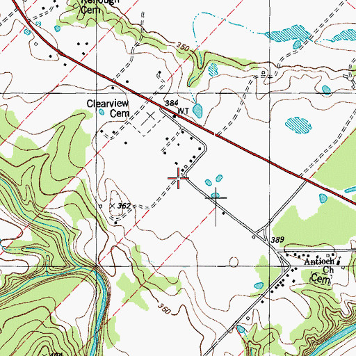 Topographic Map of Clearview, TX