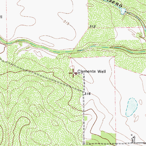 Topographic Map of Clemente Well, TX