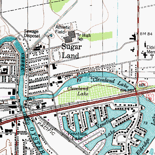 Topographic Map of Cleveland Lake, TX
