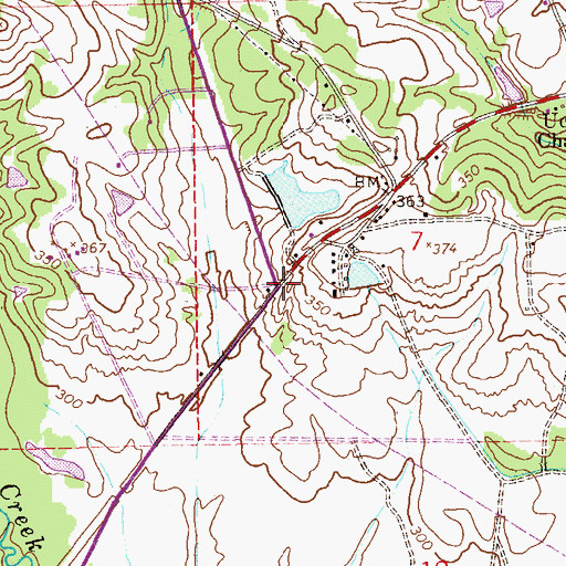 Topographic Map of Parkmanville, AL