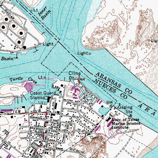 Topographic Map of Cline Point, TX