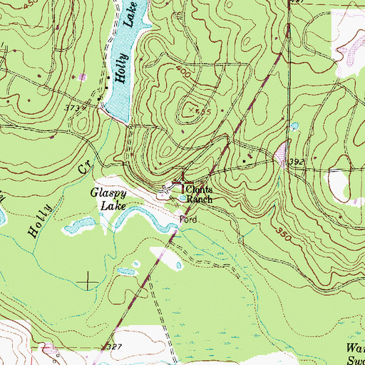 Topographic Map of Clonts Ranch, TX