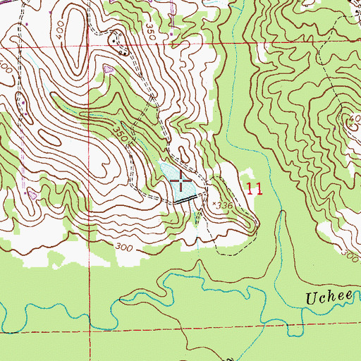 Topographic Map of Parrs Pond, AL