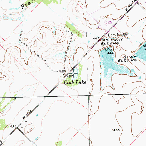 Topographic Map of Club Lake, TX